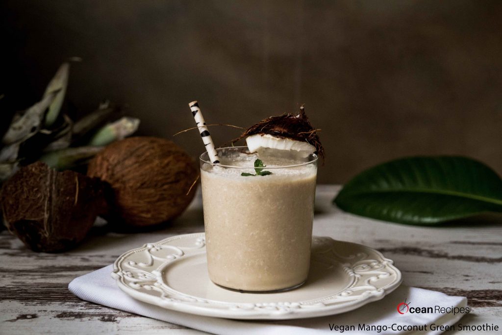 Vegan Mango-Coconut Green Smoothie