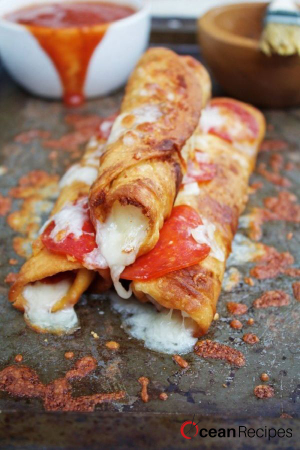 Baked Pizza Taquitos