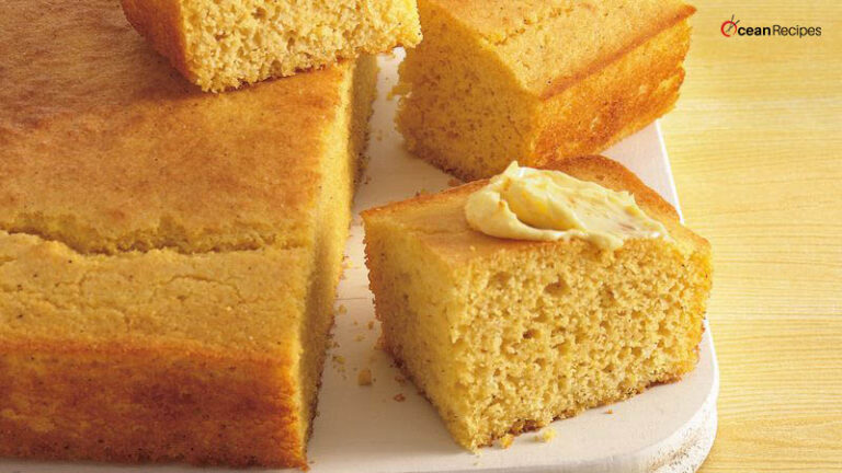 Golden Sweet Cornbread Recipe || OceanRecipes
