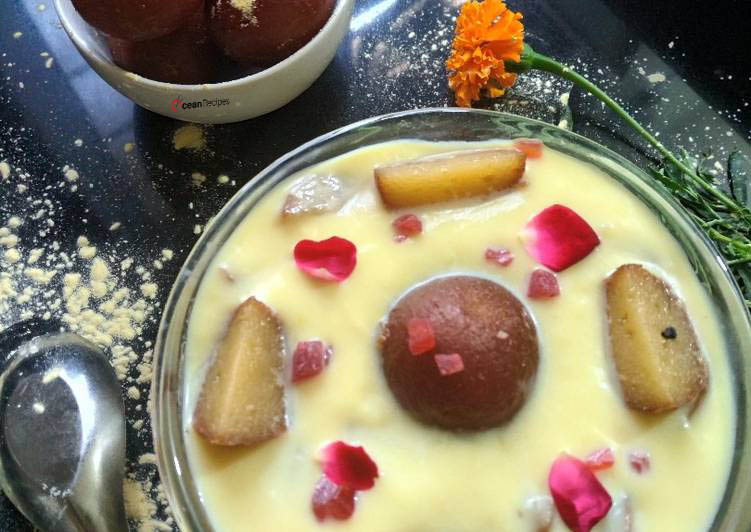 gulab jamun Custard recipe