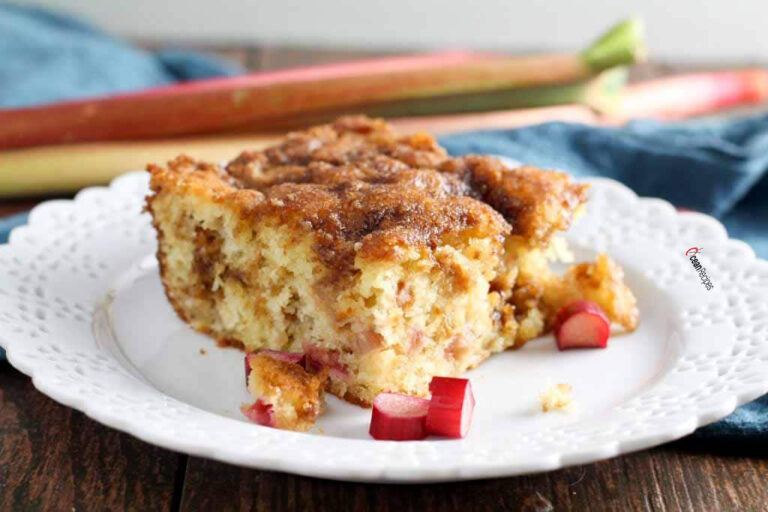 Best Oma’s Rhubarb Cake recipe || Ocean Recipes