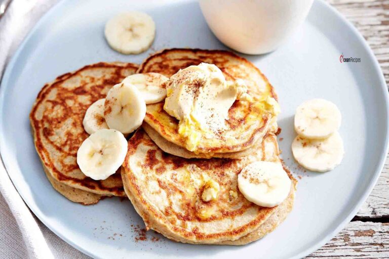 How to Make Easy Banana Nut Pancakes | OceanRecipe
