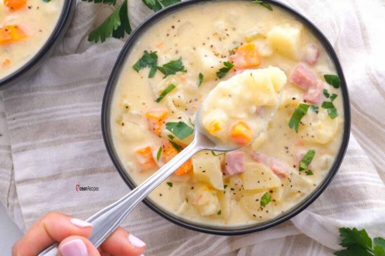 Cheesy Ham and Potato Soup Recipe