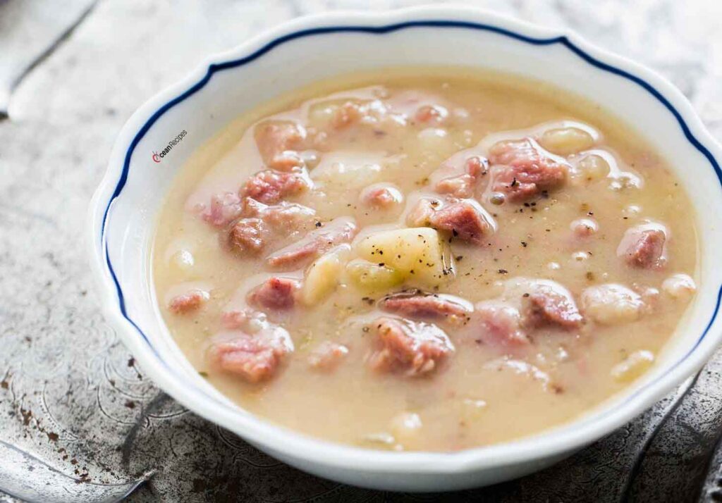 Delicious and cheesy Ham and Potato Sou Delicious and cheesy Ham and Potato Sou