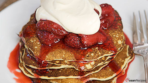 Almond Poppyseed Pancakes With Cherry Syrup – Special Breakfast Ideas