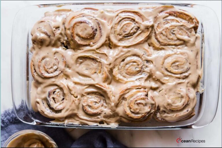 Coffee Cinnamon Rolls with Maple Cream Cheese Icing
