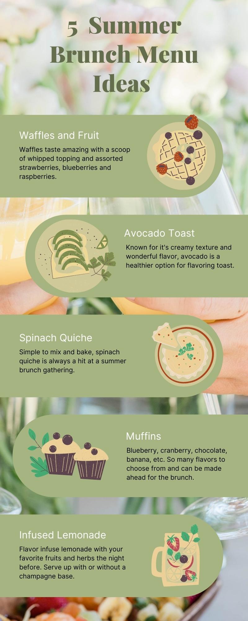 5 Summer Brunch Menu Ideas
